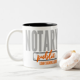 Notary Public Loan Signing Agent Customized Two-Tone Coffee Mug