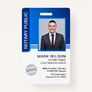 Notary Public Loan Signing Agent ID Badge