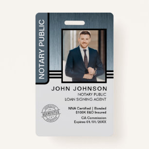 Notary Public Loan Signing Agent ID Badge