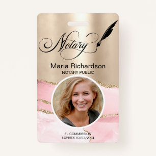 Notary public Loan Signing Photo Name Badge