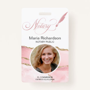Notary public Loan Signing Photo Name Badge