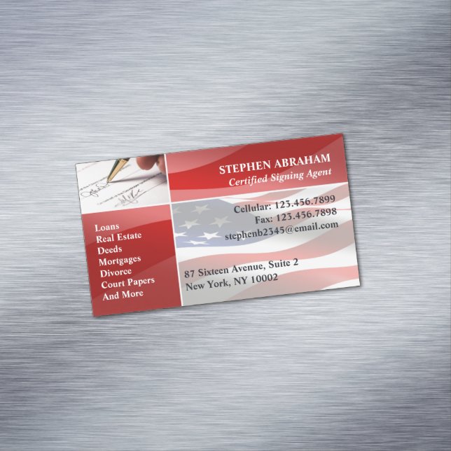 Notary Public Magnetic Business Card (In Situ)
