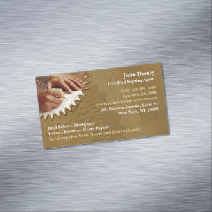 Notary Public Magnetic Business Card