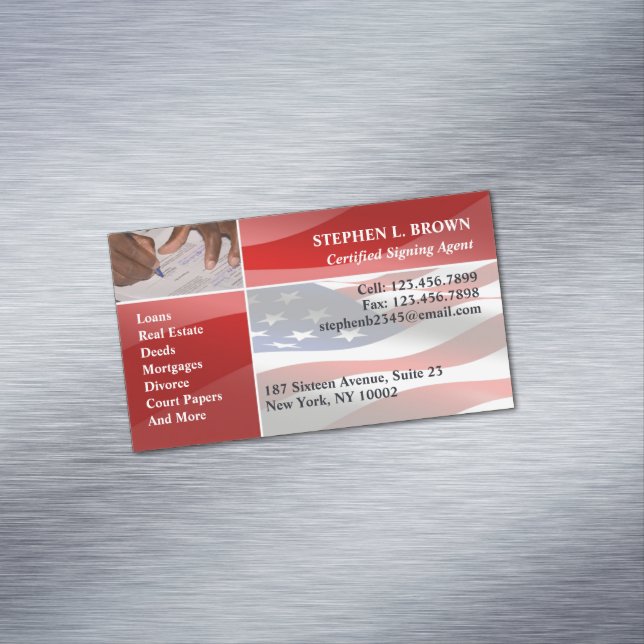 Notary Public Magnetic Business Card (In Situ)