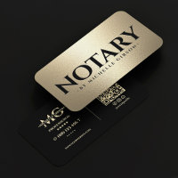 Notary Public Mobile Signing Agent Black Faux Gold
