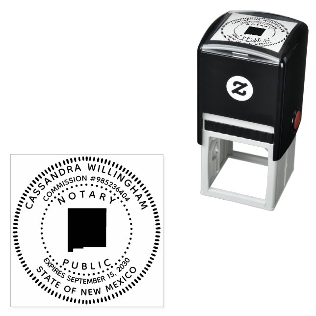 Notary Public New Mexico Self-inking Stamp (In Situ)