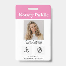 Notary Public / Notary Signing Agent ID Badge
