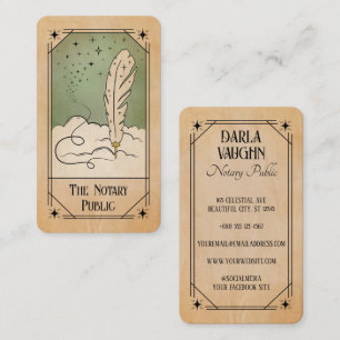 Notary Public Quill Tarot Card Illustration