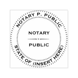 Notary Public round line divider Self-inking Stamp