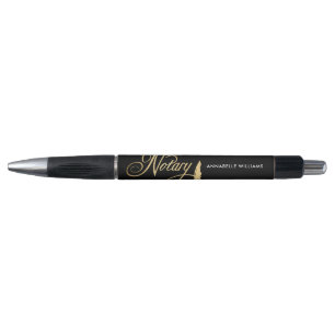 Notary Public Signing Agent Gold & Black Pen