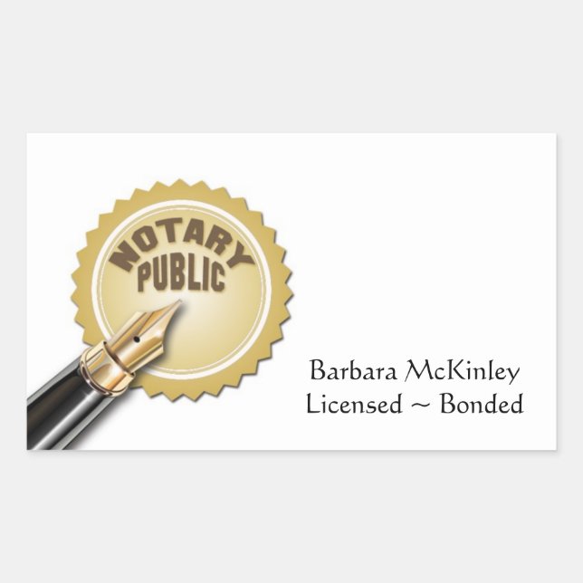 Notary Public Sticker (Front)