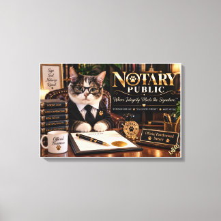 Notary Public Where Integrity Meets the Signature Canvas Print