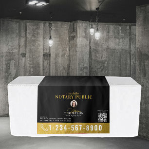 Notary Signing Agent Photo QR Code Table Banner Tapestry