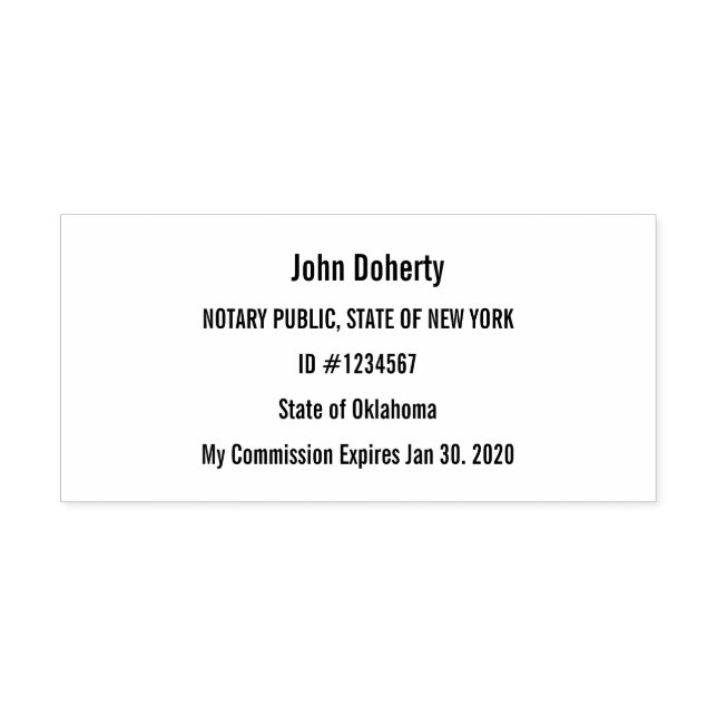 Notary Stamp Easy to Read Right For You | Comm. # (Design)