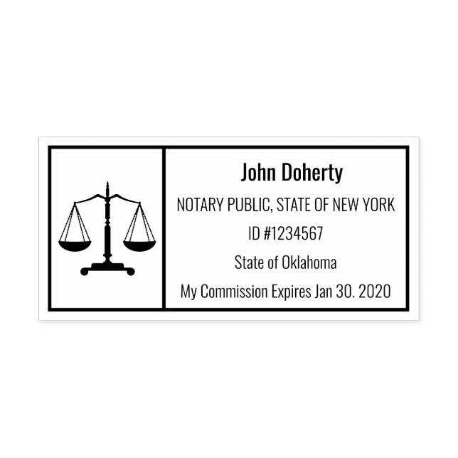 Notary Stamp Easy to Read Right For You | Comm. # (Design)