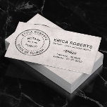 Notary Stamp Loan Signing Agent Vintage Business Card<br><div class="desc">Notary Stamp Loan Signing Agent Vintage Business Cards.</div>