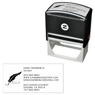 Notary Vintage Quill Pen And Ink  Self-inking Stamp