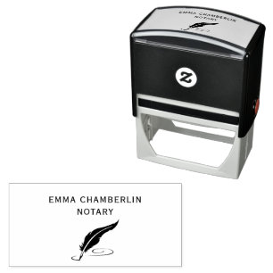 Notary Vintage Quill Pen And Ink Self-inking Stamp