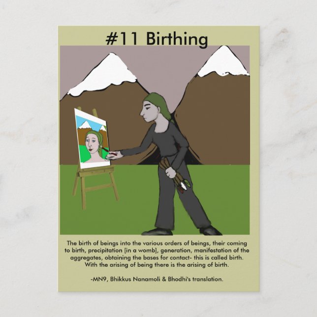 Note #11 Birthing from Dependent Arising Postcard (Front)