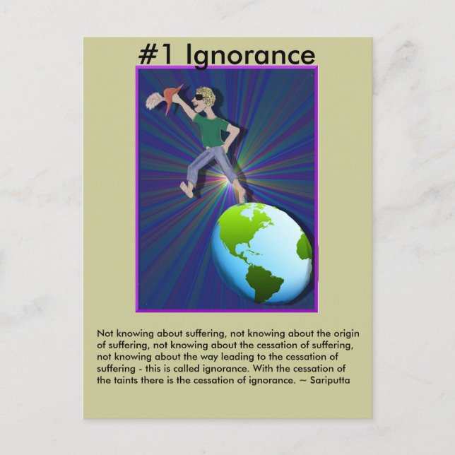 Note #1 Ignorance -  from Dependent Arising Postcard (Front)