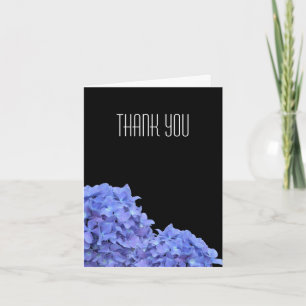 Note bleue de Merci d'hortensias