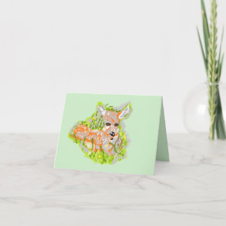 Note Card : A Fawn's Day
