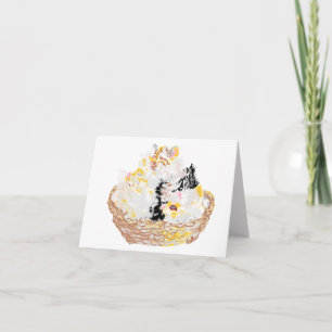 Note Card : Basket Of Kitten's