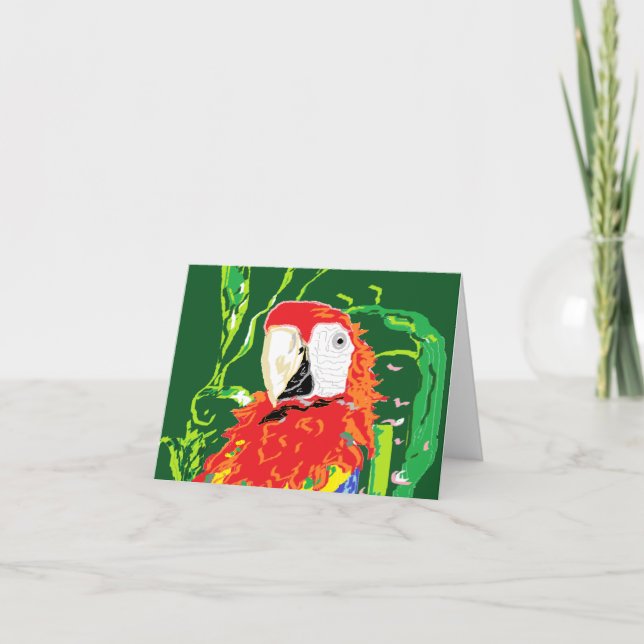 Note Card Blank inside /Parrot (Front)