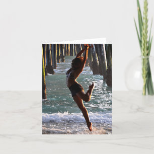 NOTE CARD:  Dancer at the Ocean Card