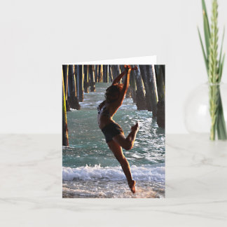 NOTE CARD: Dancer at the Ocean Card