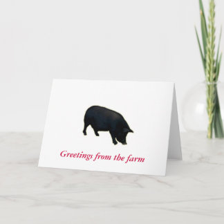 Note Card-Greetings from the farm Card