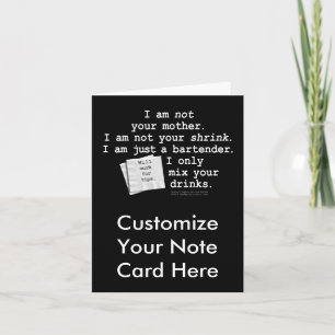 Note Card - I'M A BARTENDER