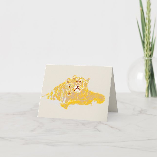 Note Card :  Love Of A Lions Cub  (Devant)