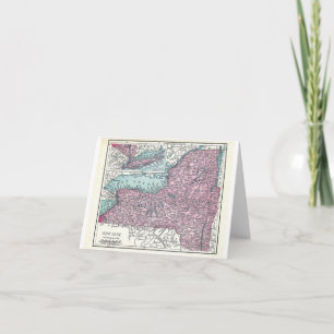Note card: Map of New York, 1921 Card