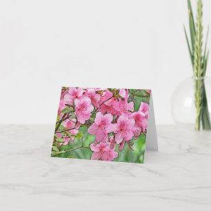 NOTE CARD/ PINK AZALEAS/ PHOTOG./DIG.MANIP. CARD