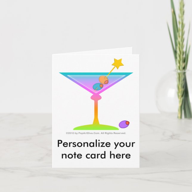 Note Card - RAINBOW MARTINI (Front)