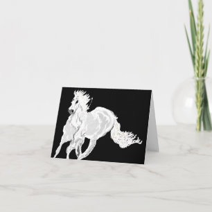 Note Card Running Stallion
