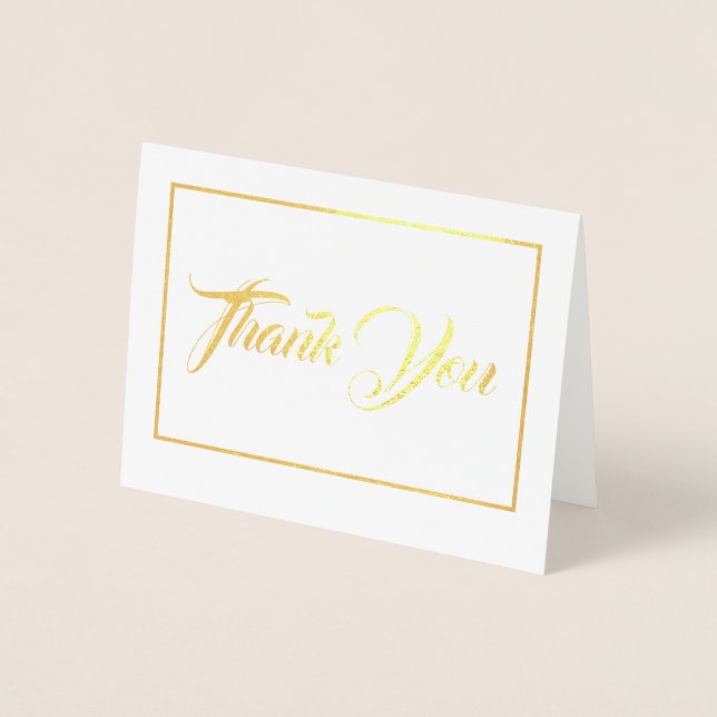 Note Card-Thank You-Small Size Foil Card (Front)