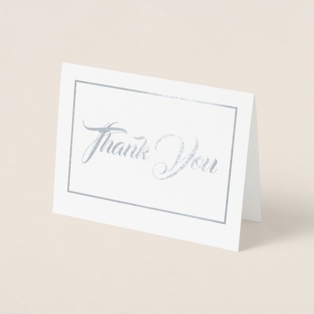 Note Card-Thank You-Small Size Foil Card (Front)