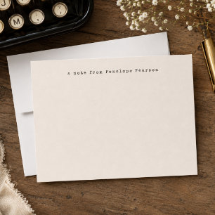 Note Card   Vintage Retro Typewriter Stationery