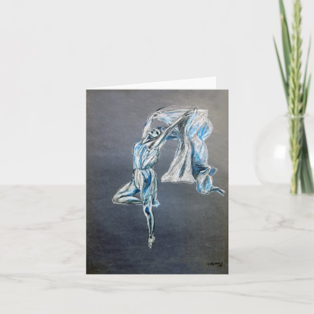 note cards, ballet dancing picture card (Front)