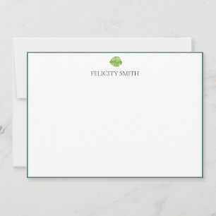 Note Cards Elegant Flat Modern Botanical Leaves