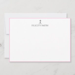 Note Cards Elegant Flat Modern Botanical Pattern