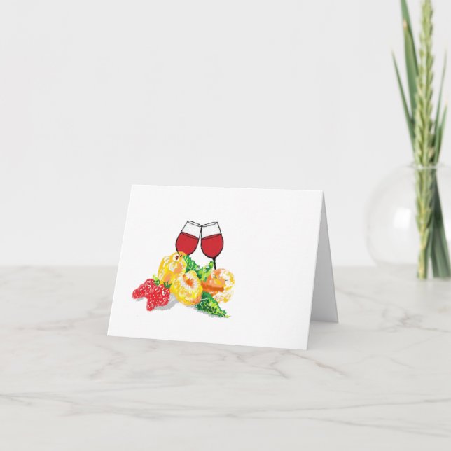 Note Cards : Fruits & Wine (Front)