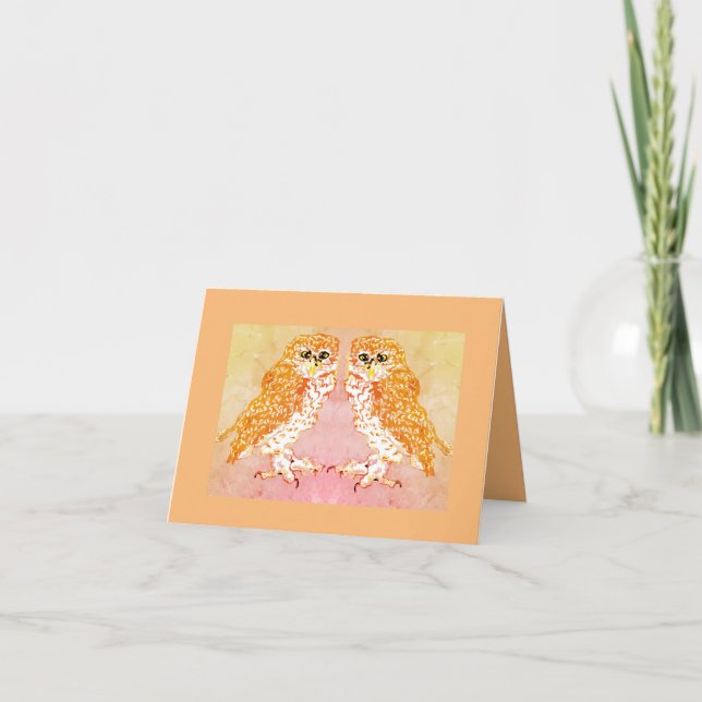Note Cards : Owls  (Front)