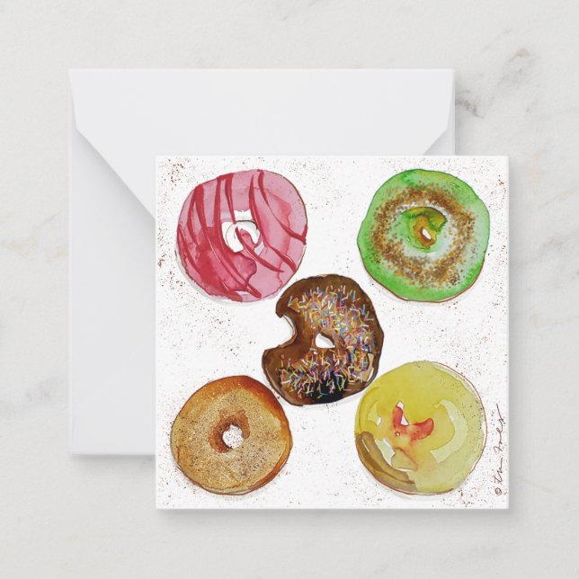 Note Cards with Assorted Doughnuts (Front)