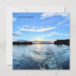 Note Carte Lac Oconee Sunset - Blue Velvet Night