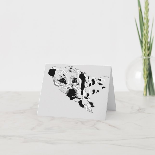 Note Carte vierge à l'intérieur / Dalmatiens (Devant)