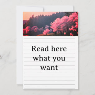 Note cherry  invitation