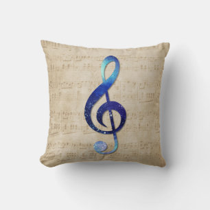note code throw pillow